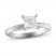 Diamond Solitaire Engagement Ring 1 ct tw Princess-cut 10K White Gold
