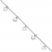 Heart Anklet Sterling Silver 10" Length