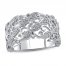 Diamond Anniversary Ring 1/6 ct tw in 10K White Gold