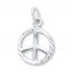 Peace Symbol Charm Sterling Silver