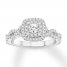 Diamond Engagement Ring 5/8 ct tw Round-cut 14K White Gold