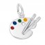 Artist's Palette Charm Enamel Sterling Silver