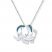 Elephant Necklace Blue Diamond Accents Sterling Silver