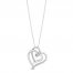 Hallmark Diamonds Heart Necklace 1/15 ct tw Sterling Silver