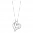 Hallmark Diamonds Heart Necklace 1/15 ct tw Sterling Silver
