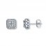 Previously Owned Diamond Earring 3/8 ct tw 14K White Gold