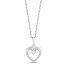 Hallmark Diamonds Heart Necklace Diamond Accents Sterling Silver