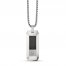 Bulova Dog Tag Necklace Stainless Steel 26-28.5"