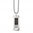 Bulova Dog Tag Necklace Stainless Steel 26-28.5"