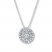 Previously Owned Diamond Necklace 1/5 ct tw Round-cut 10K White Gold