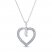 THE LEO Diamond Heart Necklace 1/3 ct tw Round-cut 14K White Gold 19"