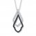 Black & White Diamond Necklace 1/3 carat tw Sterling Silver