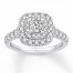 Diamond Engagement Ring 1-1/3 ct tw Princess/Round 14K Gold