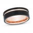 Wedding Band Black & Rose Tungsten Carbide 8mm