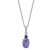 Lavender Lab-Created Opal/White Lab-Created Sapphire/Amethyst Necklace Sterling Silver 18"