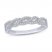 Diamond Anniversary Ring 1/4 ct tw Round/Baguette 10K White Gold