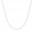 Box Chain Necklace 14K White Gold 18" Length