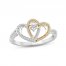 Two as One Diamond Ring 1/5 ct tw Round-Cut 10K Two-Tone