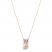 Le Vian Amethyst Cat Necklace 1/5 ct tw Diamonds 14K Strawberry Gold 18"