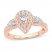 Diamond Engagement Ring 7/8 ct tw Pear/Round-Cut 14K Rose Gold
