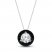 Black & White Diamond Necklace 1/3 ct tw 10K White Gold 18"