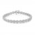 Diamond Bracelet 3 ct tw Round-Cut 10K White Gold 7.25"