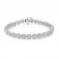 Diamond Bracelet 3 ct tw Round-Cut 10K White Gold 7.25"