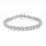 Diamond Bracelet 3 ct tw Round-Cut 10K White Gold 7.25"