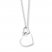 Double Heart Necklace Sterling Silver 16" Length