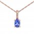 Tanzanite & White Topaz Necklace 10K Rose Gold