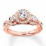 Diamond Engagement Ring 7/8 ct tw Round-cut 14K Rose Gold