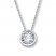 Diamond Solitaire Necklace 1/4 Carat 10K White Gold