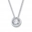 Diamond Solitaire Necklace 1/4 Carat 10K White Gold