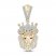 Men's Diamond Lion Head Pendant 3/4 ct tw 10K Yellow Gold