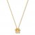 Paw Print Necklace with Diamond 14K Yellow Gold