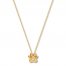 Paw Print Necklace with Diamond 14K Yellow Gold