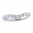 Leo Diamond Contour Ring 1/2 ct tw Round-cut 14K White Gold