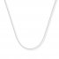 Cable Chain Necklace 14K White Gold 18" Length