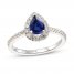 Le Vian Sapphire Ring 3/8 ct tw Diamonds 14K Vanilla Gold