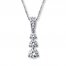 Previously Owned Necklace 1 ct tw Diamonds 18K White Gold