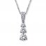 Previously Owned Necklace 1 ct tw Diamonds 18K White Gold