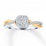 Diamond Engagement Ring 1/4 ct tw Round-cut 10K Two-Tone Gold