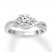 Three-Stone Diamond Ring 1 ct tw Round-cut 14K White Gold