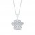 Diamond Paw Necklace 1/4 ct tw Round/Baguette Sterling Silver 18"