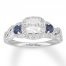 Neil Lane Sapphire Engagement Ring 1-1/8 cttw Diamonds 14K Gold