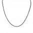 Cable Chain Necklace Black Ion-Plated Stainless Steel 30"