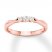 Three-Stone Diamond Ring 1/5 ct tw Round-cut 14K Rose Gold