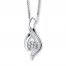 Diamond Necklace 1/5 carat tw Sterling Silver