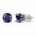 Lab-Created Blue Sapphire Stud Earrings Sterling Silver