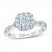 First Light Diamond Engagement Ring 1-1/8 ct tw Princess/Round 14K White Gold